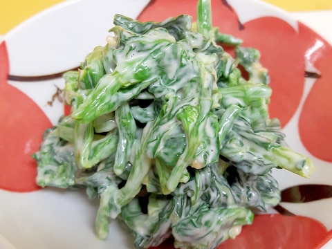 お弁当にも(^^)冷凍菜の花の辛子マヨネーズ和え♪